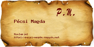 Pécsi Magda névjegykártya