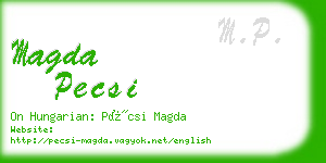 magda pecsi business card